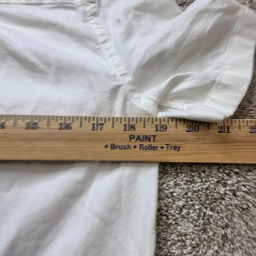 Ralph Lauren Performance Shirt Boys L 14-16 White Cotton Blend Preppy S/S